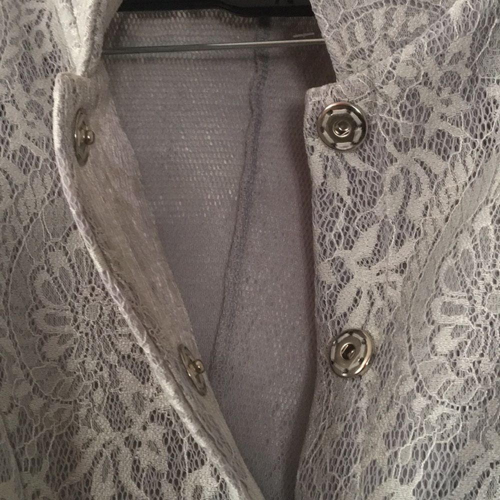 💥Last One💥 NWOT CQ by CQ Silver Lace Skater Coat - Picture 6 of 8